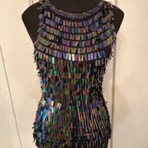 Black iridescent sparkly top.